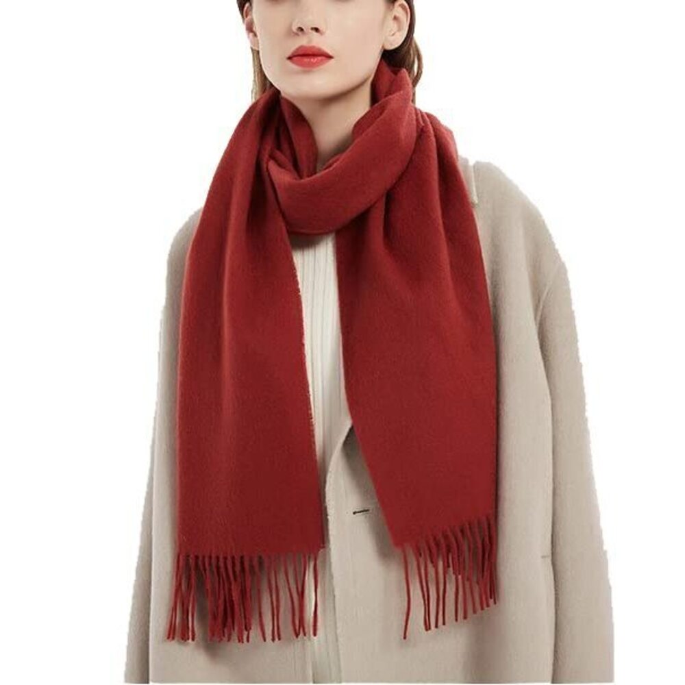 4354 Wool Scarf, 100% Pure Wool，women's Solid Color